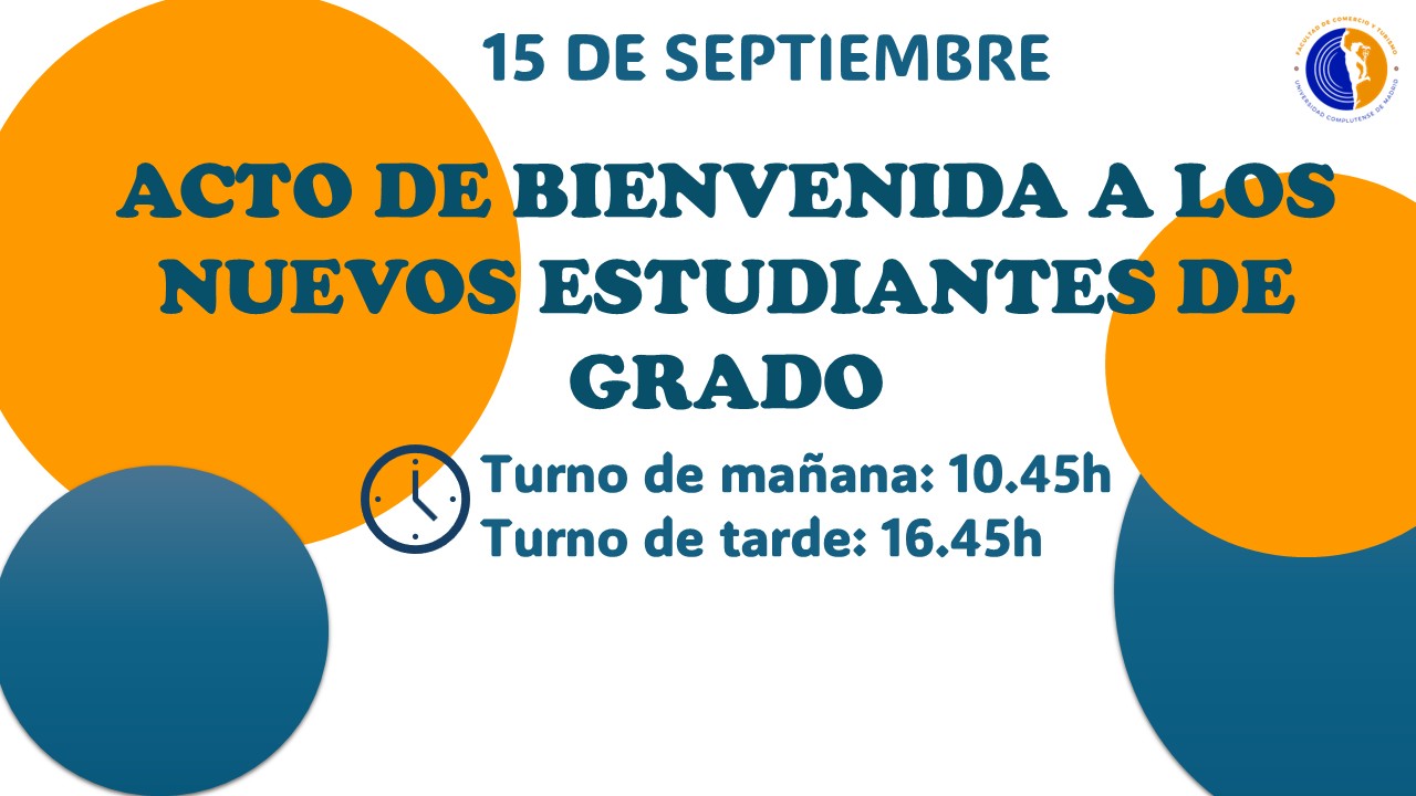 ACTO DE BIENVENIDA A LOS ESTUDIANTES DE GRADO