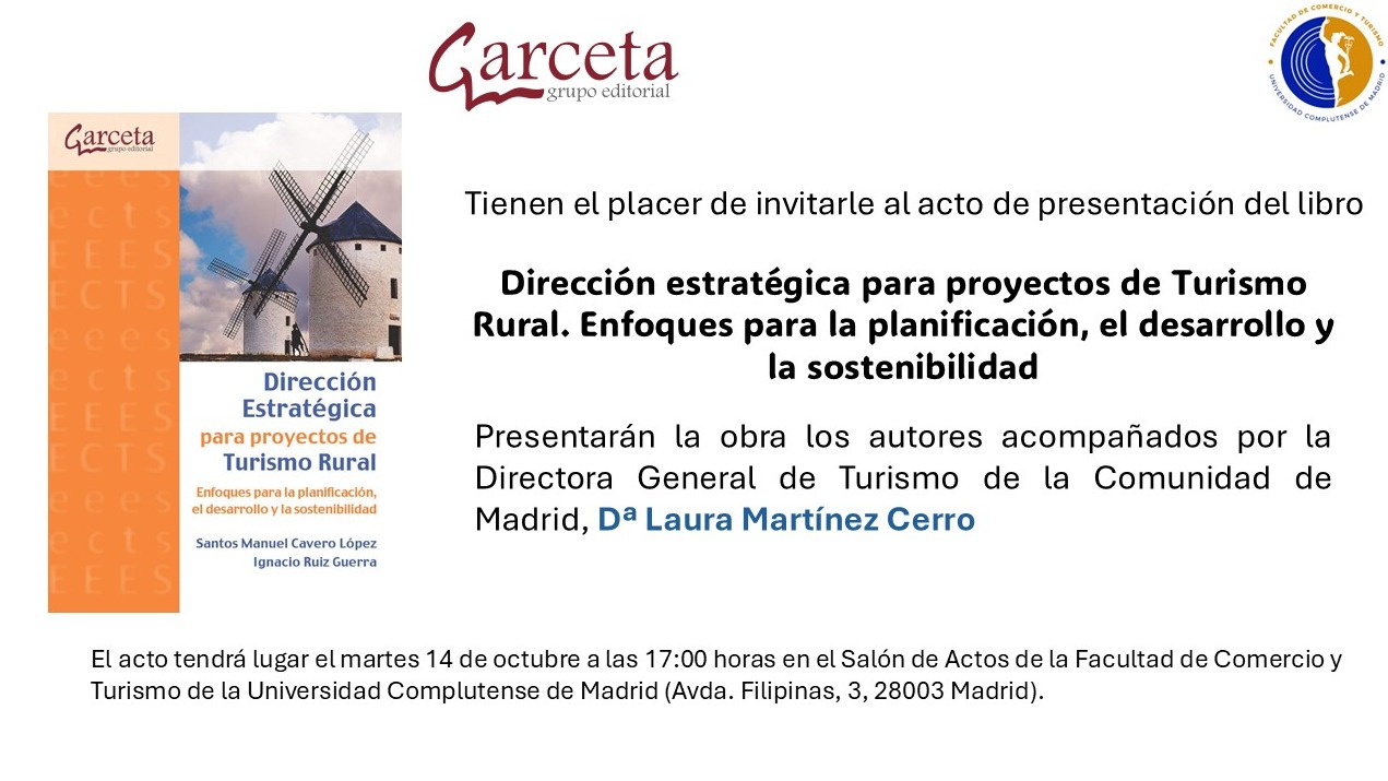 Presentación del libro Dirección estratégica para proyectos de turismo rural